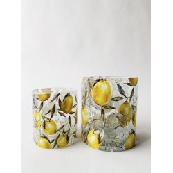 Lysglass Sitroner 11,5x13 cm