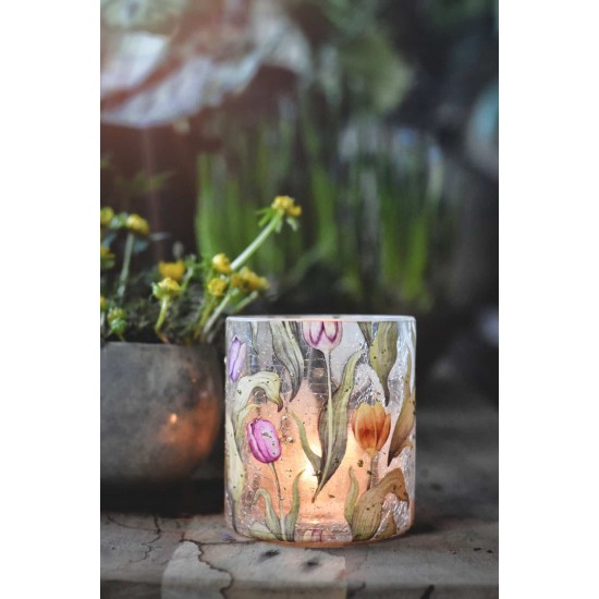 Lysglass Tulipaner 10 cm
