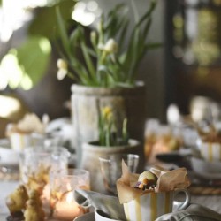 Krus Matt Med Striper Gul