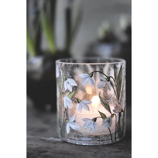 Lysglass Snøklokker 10 cm