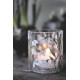 Lysglass Snøklokker 10 cm