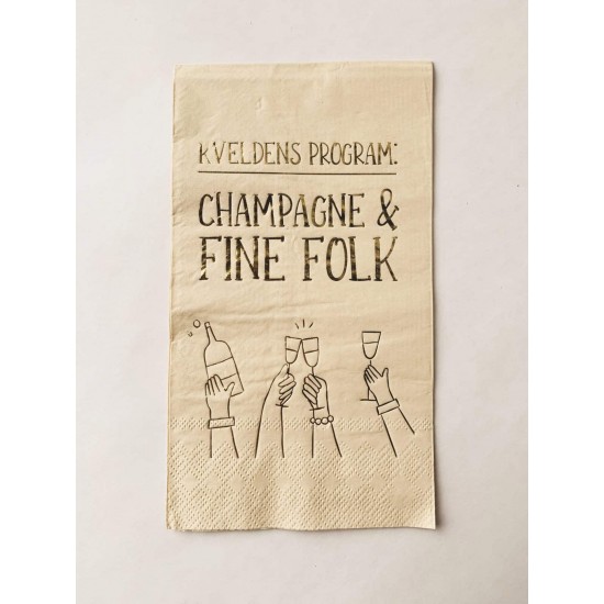Servietter Champagne Og Fine Folk