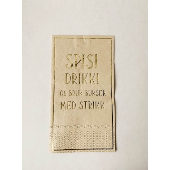 Servietter Spis! Drikk!